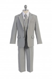 LT Grey 5 Piece Boys Suit Style SA-018-LG